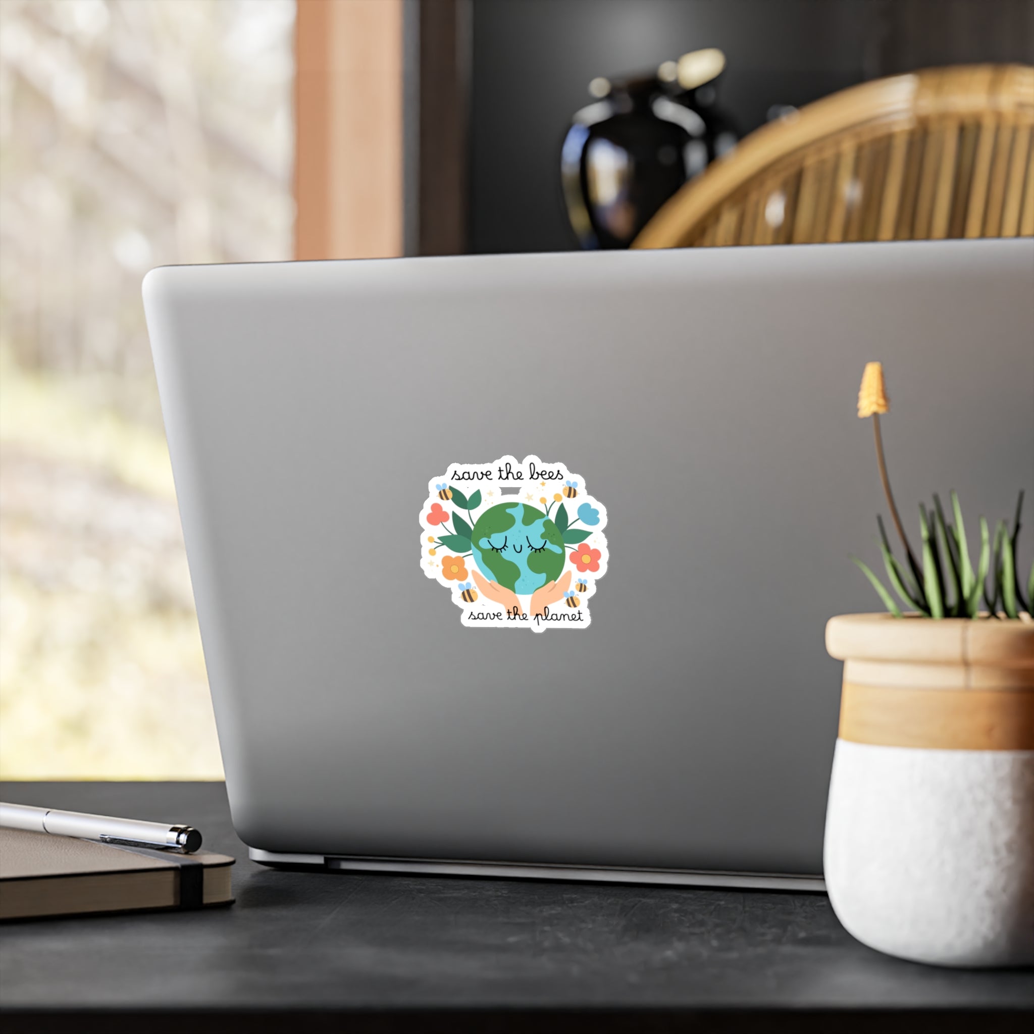 Save the Bees, Save the Planet Vinyl Sticker/Eco Kiss-Cut Decal