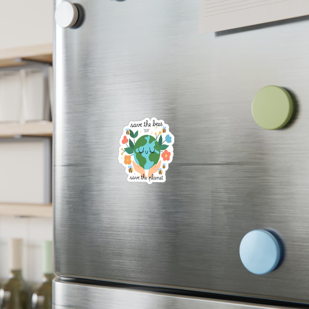 Save the Bees, Save the Planet Vinyl Sticker/Eco Kiss-Cut Decal