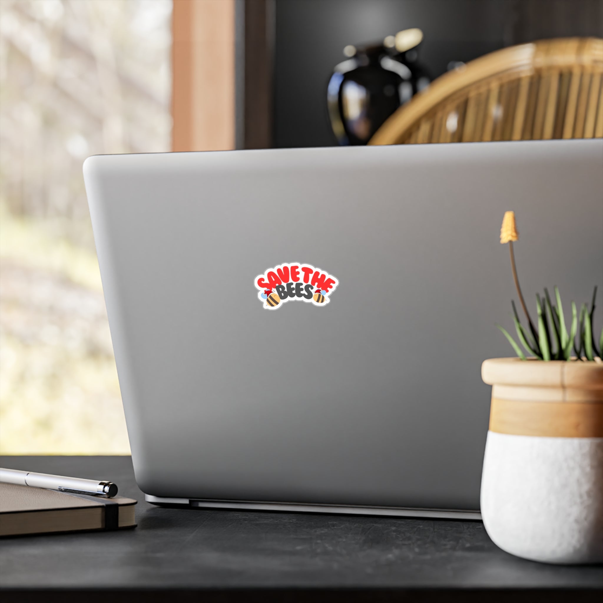 Save The Bees Kiss-Cut Vinyl Sticker -Eco-Friendly Decal for Laptops, Water Bottles & Cars