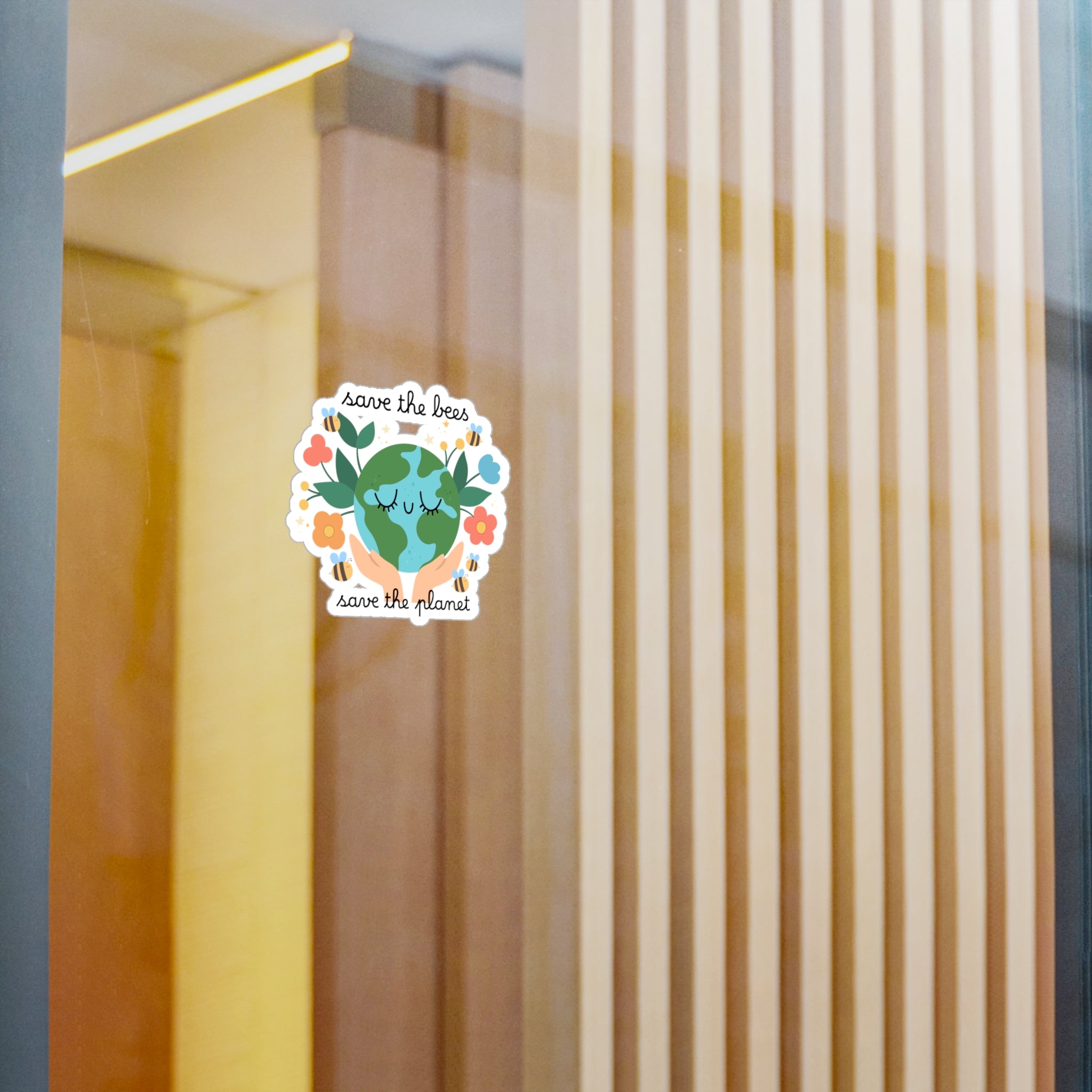 Save the Bees, Save the Planet Vinyl Sticker/Eco Kiss-Cut Decal