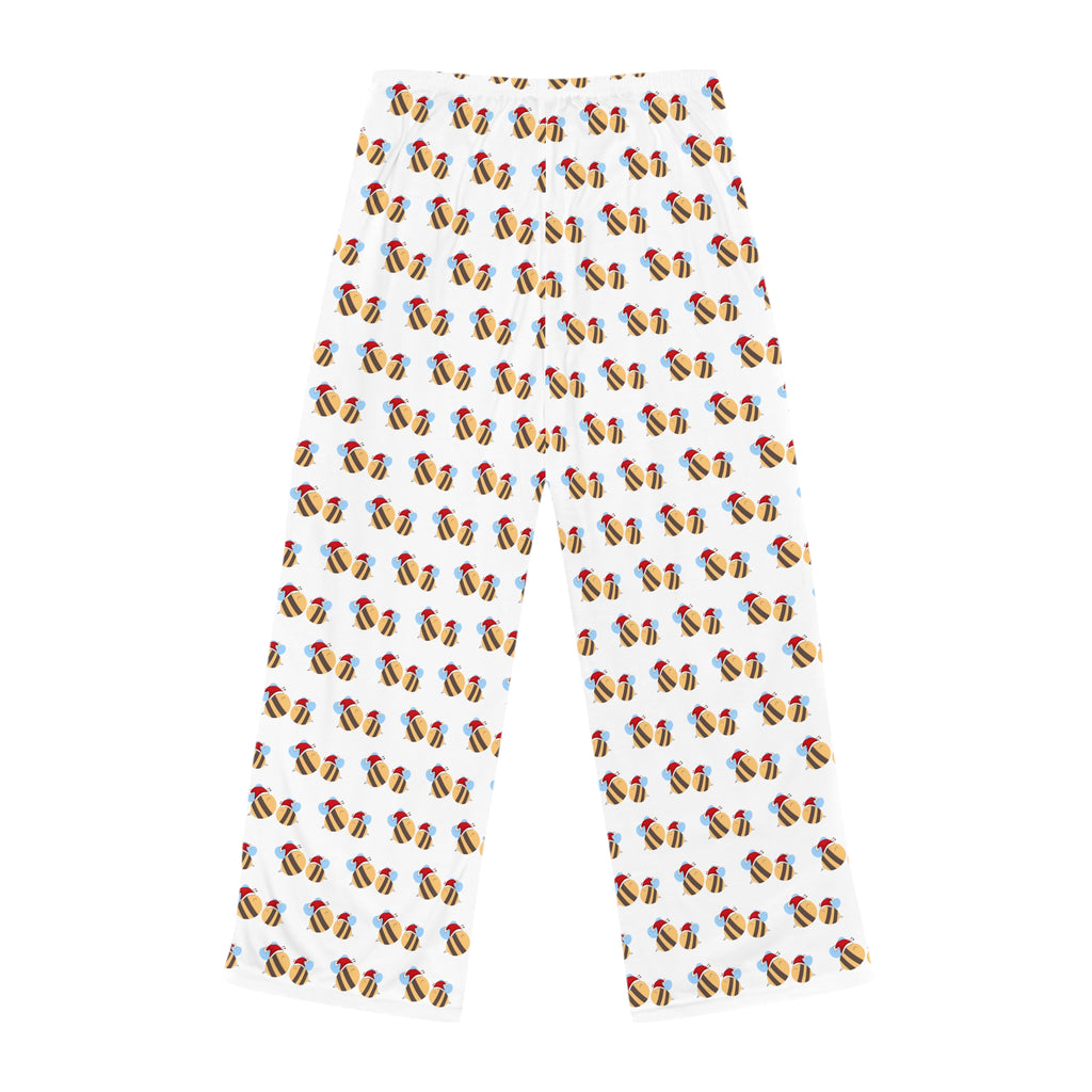 Colorful Bee Print Pajama Pants, Relaxing Lounge Wear, Sleep Pants, Gift for Her, Cozy Nightwear, Cute Loungewear