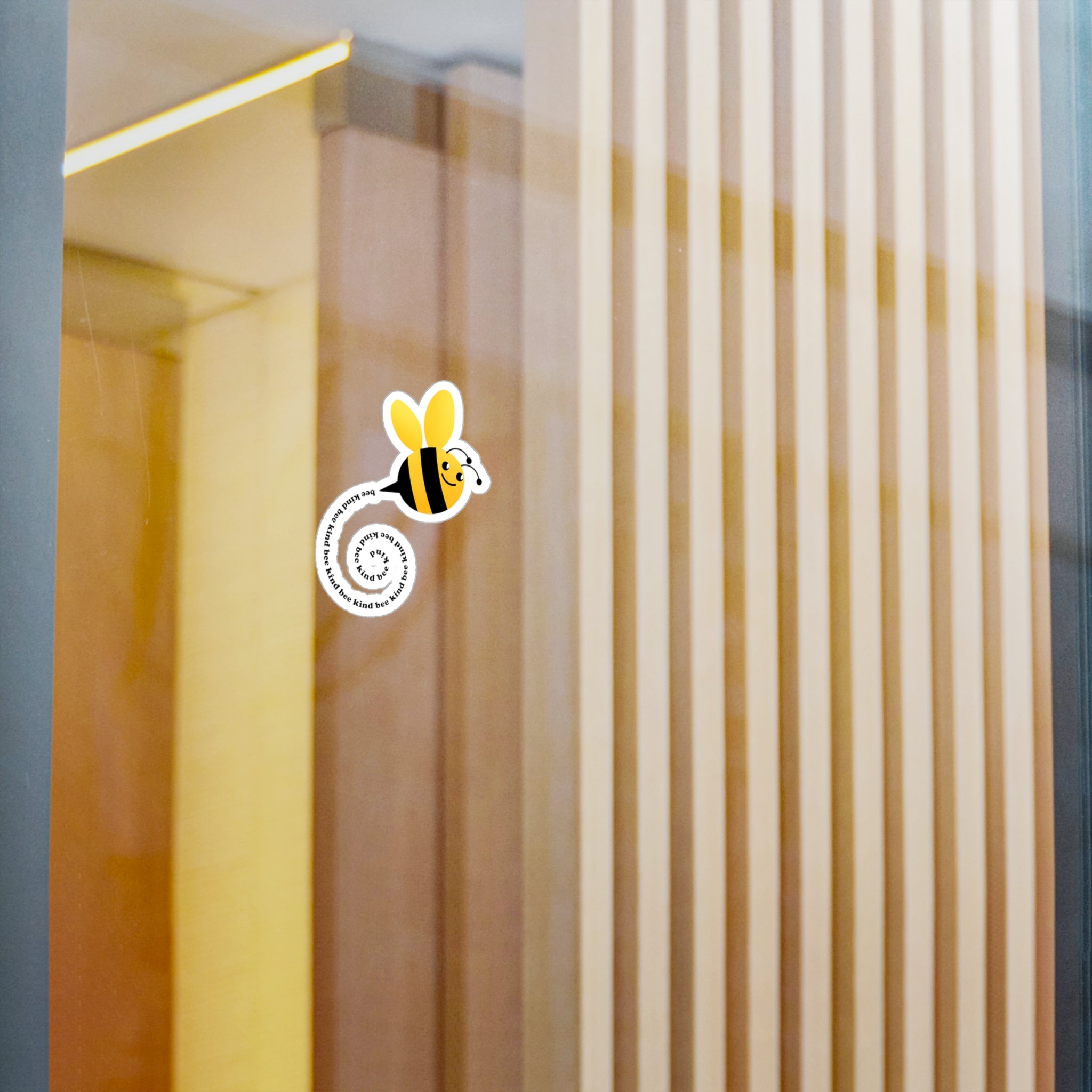 Bee Kind Kiss-Cut Vinyl Sticker -Eco-Friendly Decal for Laptops, Water Bottles & Cars